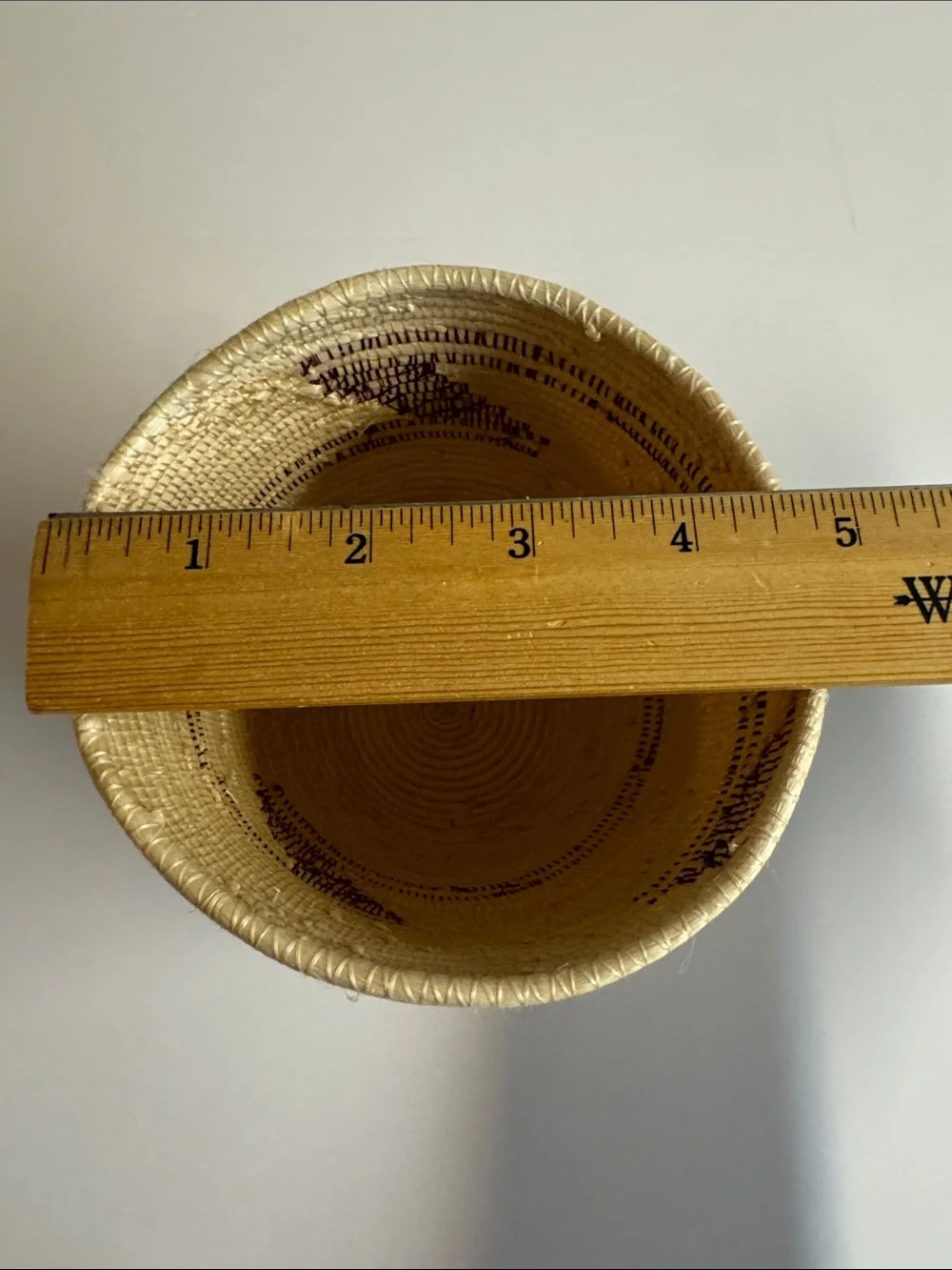 Vintage Tutsi African Woven Decorative Lidded Basket in Natural and Brown.